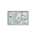Picture of Animal Map  _GroupedProduct_Rectangle_Landscape_Mini_ _GroupedProduct_Rectangle_Landscape_Canvas_Framed_