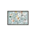 Picture of Animal Map  _GroupedProduct_Rectangle_Landscape_Mini_ _GroupedProduct_Rectangle_Landscape_Canvas_Framed_