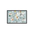 Picture of Animal Map  _GroupedProduct_Rectangle_Landscape_Mini_ _GroupedProduct_Rectangle_Landscape_Canvas_Framed_