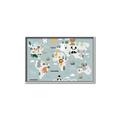 Picture of Animal Map  _GroupedProduct_Rectangle_Landscape_Mini_ _GroupedProduct_Rectangle_Landscape_Canvas_Framed_