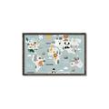 Picture of Animal Map  _GroupedProduct_Rectangle_Landscape_Mini_ _GroupedProduct_Rectangle_Landscape_Canvas_Framed_