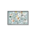 Picture of Animal Map  _GroupedProduct_Rectangle_Landscape_Mini_ _GroupedProduct_Rectangle_Landscape_Canvas_Framed_