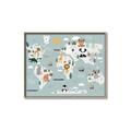 Picture of Animal Map  _GroupedProduct_Rectangle_Landscape_Mini_ _GroupedProduct_Rectangle_Landscape_Canvas_Framed_