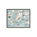 Picture of Animal Map  _GroupedProduct_Rectangle_Landscape_Mini_ _GroupedProduct_Rectangle_Landscape_Canvas_Framed_