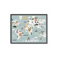 Picture of Animal Map  _GroupedProduct_Rectangle_Landscape_Mini_ _GroupedProduct_Rectangle_Landscape_Canvas_Framed_