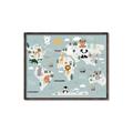 Picture of Animal Map  _GroupedProduct_Rectangle_Landscape_Mini_ _GroupedProduct_Rectangle_Landscape_Canvas_Framed_