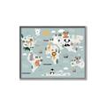 Picture of Animal Map  _GroupedProduct_Rectangle_Landscape_Mini_ _GroupedProduct_Rectangle_Landscape_Canvas_Framed_