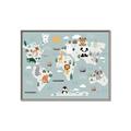 Picture of Animal Map  _GroupedProduct_Rectangle_Landscape_Mini_ _GroupedProduct_Rectangle_Landscape_Canvas_Framed_