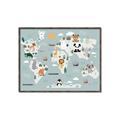 Picture of Animal Map  _GroupedProduct_Rectangle_Landscape_Mini_ _GroupedProduct_Rectangle_Landscape_Canvas_Framed_