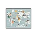 Picture of Animal Map  _GroupedProduct_Rectangle_Landscape_Mini_ _GroupedProduct_Rectangle_Landscape_Canvas_Framed_