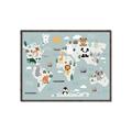 Picture of Animal Map  _GroupedProduct_Rectangle_Landscape_Mini_ _GroupedProduct_Rectangle_Landscape_Canvas_Framed_