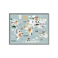 Picture of Animal Map  _GroupedProduct_Rectangle_Landscape_Mini_ _GroupedProduct_Rectangle_Landscape_Canvas_Framed_