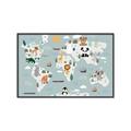 Picture of Animal Map  _GroupedProduct_Rectangle_Landscape_Mini_ _GroupedProduct_Rectangle_Landscape_Canvas_Framed_