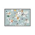 Picture of Animal Map  _GroupedProduct_Rectangle_Landscape_Mini_ _GroupedProduct_Rectangle_Landscape_Canvas_Framed_