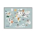 Picture of Animal Map  _GroupedProduct_Rectangle_Landscape_Mini_ _GroupedProduct_Rectangle_Landscape_Canvas_Framed_