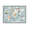 Picture of Animal Map  _GroupedProduct_Rectangle_Landscape_Mini_ _GroupedProduct_Rectangle_Landscape_Canvas_Framed_