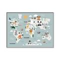 Picture of Animal Map  _GroupedProduct_Rectangle_Landscape_Mini_ _GroupedProduct_Rectangle_Landscape_Canvas_Framed_