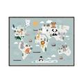 Picture of Animal Map  _GroupedProduct_Rectangle_Landscape_Mini_ _GroupedProduct_Rectangle_Landscape_Canvas_Framed_