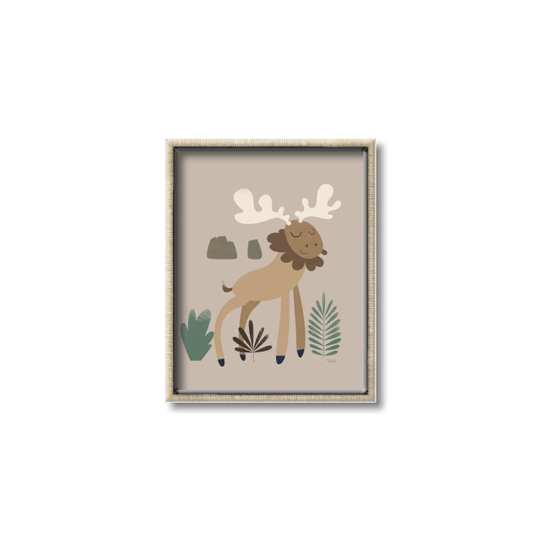 Picture of Moose in the woods _GroupedProduct_Rectangle_Portrait_Mini_ _GroupedProduct_Rectangle_Portrait_Canvas_Framed_