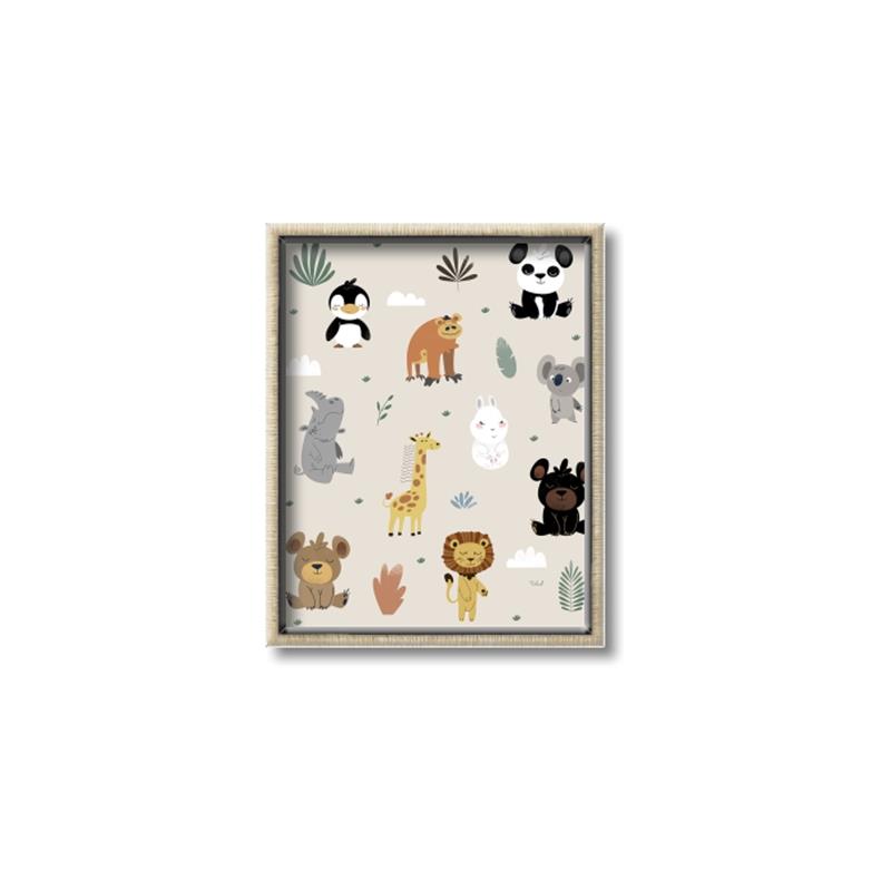 Picture of Animal Pals I _GroupedProduct_Rectangle_Portrait_Mini_ _GroupedProduct_Rectangle_Portrait_Canvas_Framed_