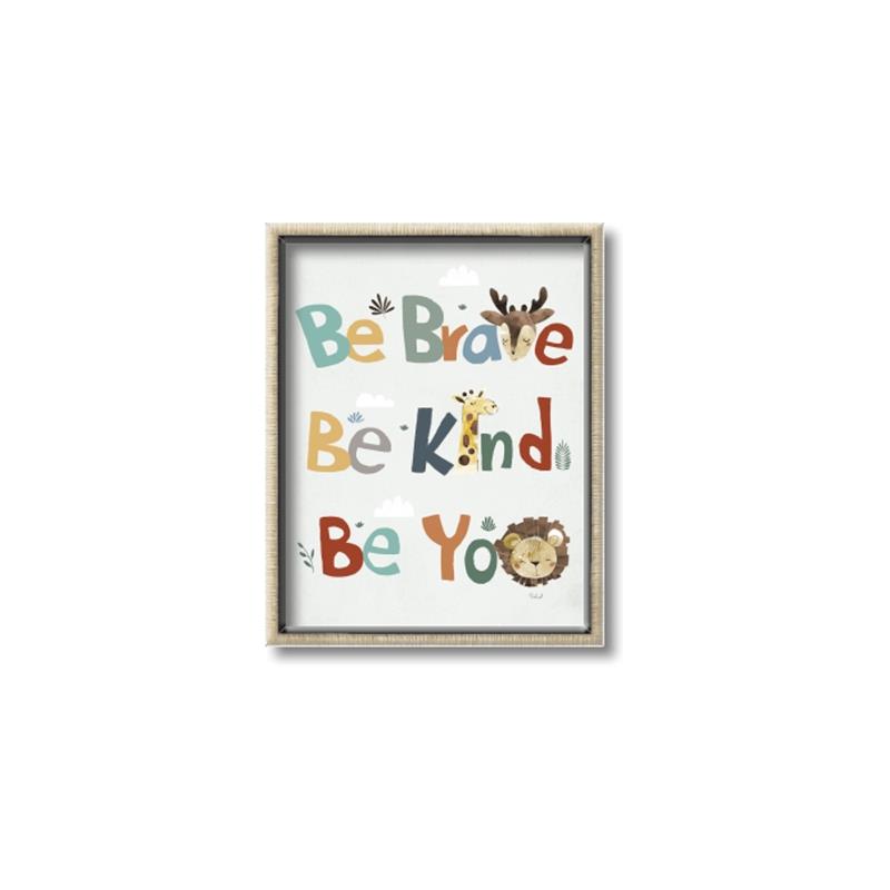 Picture of Be Kind Animals _GroupedProduct_Rectangle_Portrait_Mini_ _GroupedProduct_Rectangle_Portrait_Canvas_Framed_