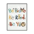 Picture of Be Kind Animals _GroupedProduct_Rectangle_Portrait_Mini_ _GroupedProduct_Rectangle_Portrait_Canvas_Framed_