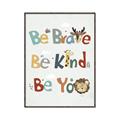 Picture of Be Kind Animals _GroupedProduct_Rectangle_Portrait_Mini_ _GroupedProduct_Rectangle_Portrait_Canvas_Framed_