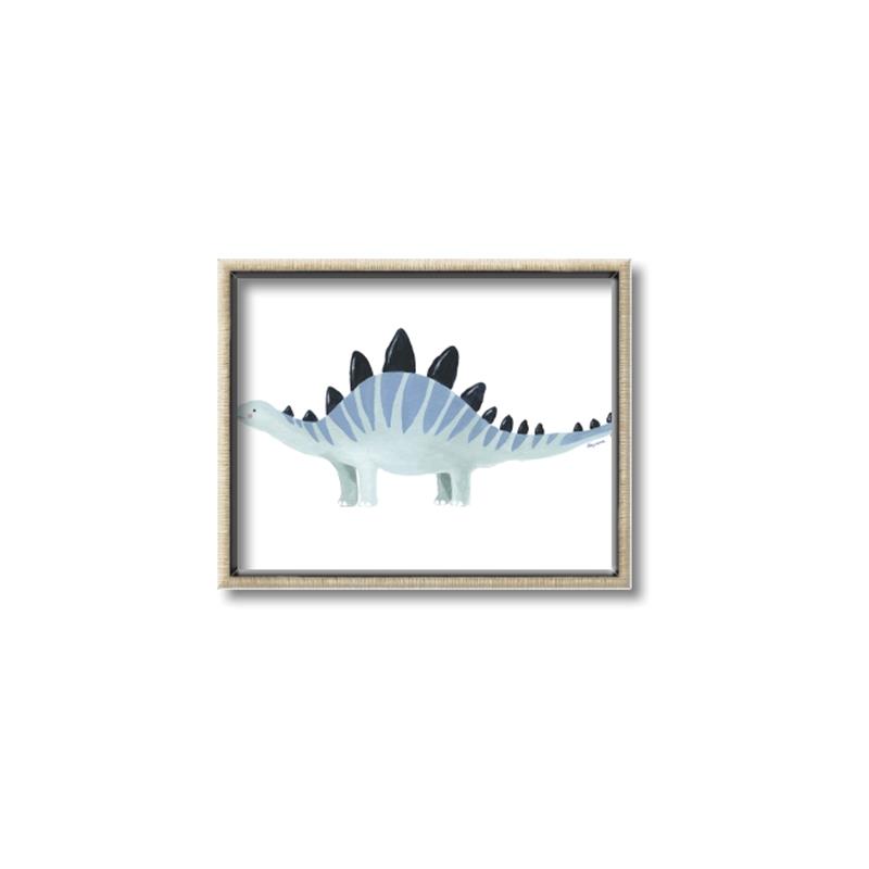 Picture of Pale Blue Stegosaurus _GroupedProduct_Rectangle_Landscape_Mini_ _GroupedProduct_Rectangle_Landscape_Canvas_Framed_