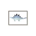 Picture of Pale Blue Stegosaurus _GroupedProduct_Rectangle_Landscape_Mini_ _GroupedProduct_Rectangle_Landscape_Canvas_Framed_