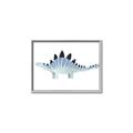 Picture of Pale Blue Stegosaurus _GroupedProduct_Rectangle_Landscape_Mini_ _GroupedProduct_Rectangle_Landscape_Canvas_Framed_