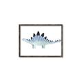 Picture of Pale Blue Stegosaurus _GroupedProduct_Rectangle_Landscape_Mini_ _GroupedProduct_Rectangle_Landscape_Canvas_Framed_