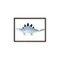 Picture of Pale Blue Stegosaurus _GroupedProduct_Rectangle_Landscape_Mini_ _GroupedProduct_Rectangle_Landscape_Canvas_Framed_