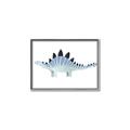 Picture of Pale Blue Stegosaurus _GroupedProduct_Rectangle_Landscape_Mini_ _GroupedProduct_Rectangle_Landscape_Canvas_Framed_