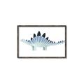 Picture of Pale Blue Stegosaurus _GroupedProduct_Rectangle_Landscape_Mini_ _GroupedProduct_Rectangle_Landscape_Canvas_Framed_