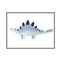 Picture of Pale Blue Stegosaurus _GroupedProduct_Rectangle_Landscape_Mini_ _GroupedProduct_Rectangle_Landscape_Canvas_Framed_