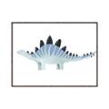 Picture of Pale Blue Stegosaurus _GroupedProduct_Rectangle_Landscape_Mini_ _GroupedProduct_Rectangle_Landscape_Canvas_Framed_