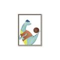 Picture of Dino Playing Basketball _GroupedProduct_Rectangle_Portrait_Mini_ _GroupedProduct_Rectangle_Portrait_Canvas_Framed_