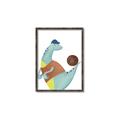 Picture of Dino Playing Basketball _GroupedProduct_Rectangle_Portrait_Mini_ _GroupedProduct_Rectangle_Portrait_Canvas_Framed_