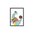 Picture of Dino Playing Basketball _GroupedProduct_Rectangle_Portrait_Mini_ _GroupedProduct_Rectangle_Portrait_Canvas_Framed_