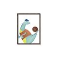 Picture of Dino Playing Basketball _GroupedProduct_Rectangle_Portrait_Mini_ _GroupedProduct_Rectangle_Portrait_Canvas_Framed_