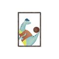 Picture of Dino Playing Basketball _GroupedProduct_Rectangle_Portrait_Mini_ _GroupedProduct_Rectangle_Portrait_Canvas_Framed_