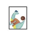 Picture of Dino Playing Basketball _GroupedProduct_Rectangle_Portrait_Mini_ _GroupedProduct_Rectangle_Portrait_Canvas_Framed_