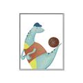 Picture of Dino Playing Basketball _GroupedProduct_Rectangle_Portrait_Mini_ _GroupedProduct_Rectangle_Portrait_Canvas_Framed_