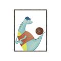 Picture of Dino Playing Basketball _GroupedProduct_Rectangle_Portrait_Mini_ _GroupedProduct_Rectangle_Portrait_Canvas_Framed_