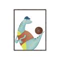 Picture of Dino Playing Basketball _GroupedProduct_Rectangle_Portrait_Mini_ _GroupedProduct_Rectangle_Portrait_Canvas_Framed_