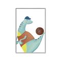 Picture of Dino Playing Basketball _GroupedProduct_Rectangle_Portrait_Mini_ _GroupedProduct_Rectangle_Portrait_Canvas_Framed_