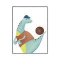 Picture of Dino Playing Basketball _GroupedProduct_Rectangle_Portrait_Mini_ _GroupedProduct_Rectangle_Portrait_Canvas_Framed_
