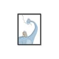 Picture of reading Brachiosaurus _GroupedProduct_Rectangle_Portrait_Mini_ _GroupedProduct_Rectangle_Portrait_Canvas_Framed_
