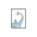 Picture of reading Brachiosaurus _GroupedProduct_Rectangle_Portrait_Mini_ _GroupedProduct_Rectangle_Portrait_Canvas_Framed_