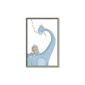 Picture of reading Brachiosaurus _GroupedProduct_Rectangle_Portrait_Mini_ _GroupedProduct_Rectangle_Portrait_Canvas_Framed_